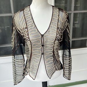 Sheer Mesh Cocktail Jacket - Medium
